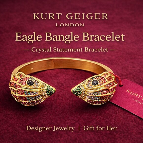 Kurt Geiger Jewelry - Kurt Geiger London Eagle Bangle Bracelet – Crystal Statement Bracelet